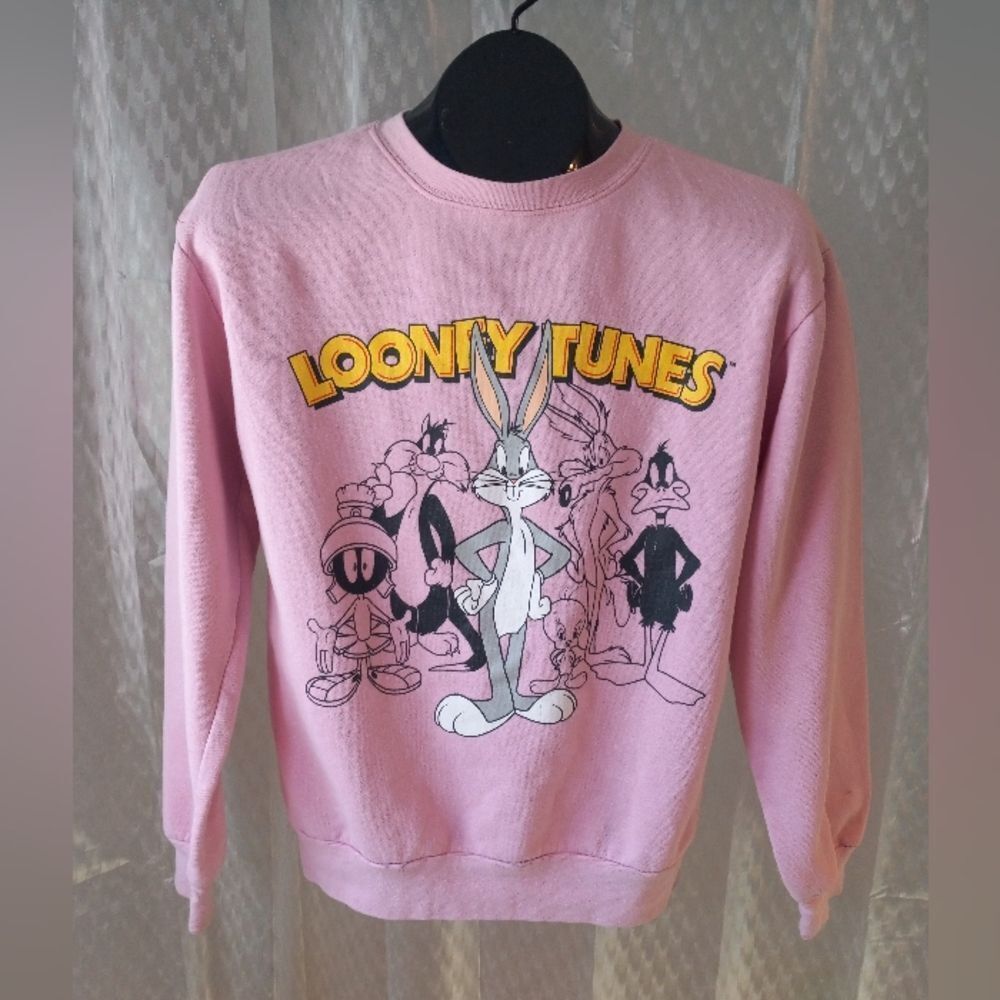 Looney Tunes Graphic Print Sweatshirt Pink Women's Juniors Size XS/1